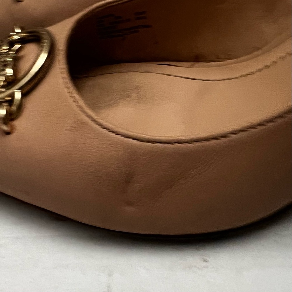 COACH Audrey 90 Leather Pump Pointed Toe 3.25” Designer Heels Womens‎ Sz 9 Nude - Picture 10 of 11